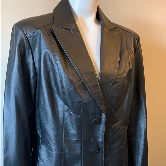 East 5th Jackets & Blazers - East 5th Leather Blazer/Jacket  L Black